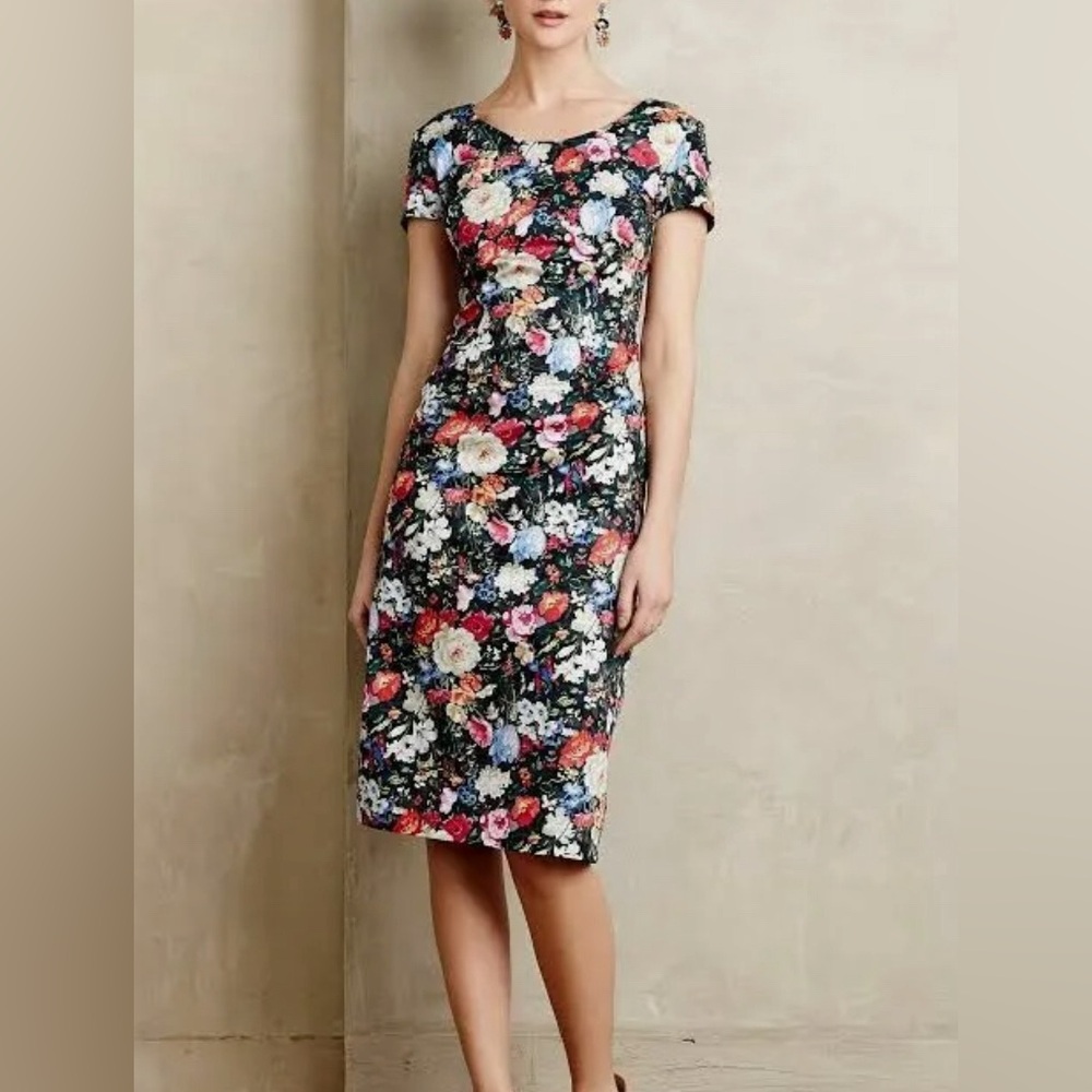 Fall Floral Fitted Dress Size 2